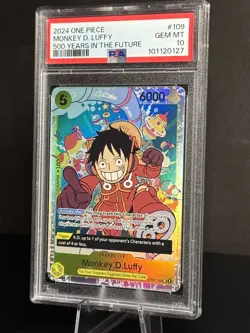 Monkey D. Luffy 500 Years In The Future SR OP07-109 One Piece PSA 10 English - Image 2