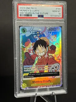 Monkey D. Luffy 500 Years In The Future SR OP07-109 One Piece PSA 10 English - Image 3