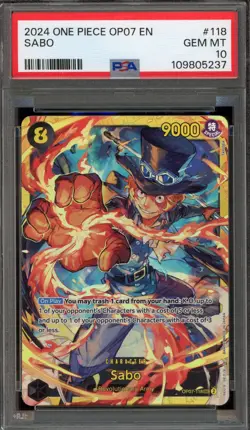 One Piece CCG Sabo OP07-118 PSA 10 Gem Mint - Image 1