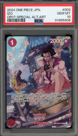 One Piece CCG Izo Japanese Special Alternate Art OP03-003 PSA 10 Gem Mint - Image 1