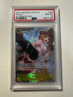 2024 ONE PIECE OP09-EMPERORS IN THE NEW WORLD ALTERNATE ART #103 KOALA PSA 10 - Image 1