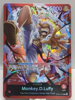 Monkey.D.Luffy ST21-001 - One Piece TCG Starter Deck EX: Gear 5 Foil NM - Image 1