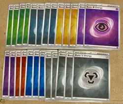 Pokemon Card Lot - 25 ALL 151 SVE Holo Energy - Incl. 1 Cosmos Fire Swirl! - NM - Image 1