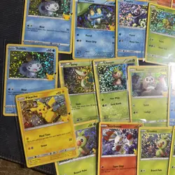 Pikachu 25/25 Holo McDonald’s 25th Anniversary- POKEMON CARD LOT ( Mixed Cards) - Image 2