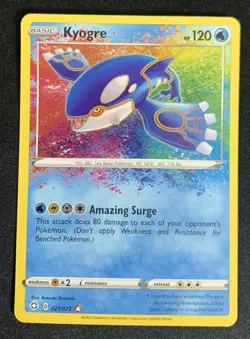 Kyogre 021/072 Shining Fates Amazing Rare Holo Pokemon TCG Card NM - Image 1