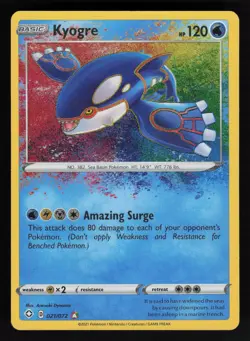 Kyogre 021/072 Shining Fates Amazing Rare - Pokemon TCG Card NM - Image 1