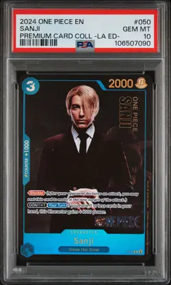 Sanji PSA10 2024 One Piece Premium Card Collection -Live Action Edition- #050 - Image 1