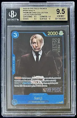 BGS 9.5 One Piece P-050 P Sanji - English - Foil - Live Action - Graded - Image 1