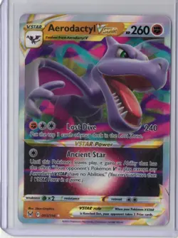 Pokemon Card Aerodactyl Vstar 093/196 Lost Origin Rare Holo Near Mint - Image 1