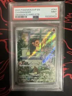 Pokemon TCG Scarlet and Violet Black Star Promo Charmander Card 044 PSA 9 - Image 1