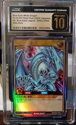 CGC Pristine 10 Blue-Eyes White Dragon RD/SD0A-JP002 2023 Japanese Graded Card! - Image 1