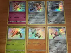 6 card shiny lot sv94 magnezone rockruff beldum kirlia wimpod pokemon fates - Image 1