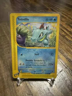 Pokemon TCG Expedition Base Set Totodile 134/165 Regular Card, English Edition - Image 1