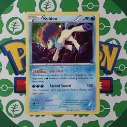 Keldeo XY191 Black Star Promo PERFECT SWIRL Holo NM Pokemon Card English - Image 1