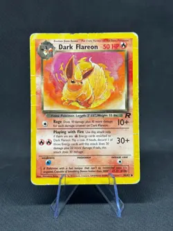 Dark Flareon 35/82 Team Rocket Vintage Pokemon Card TCG DMG WOTC - Image 1