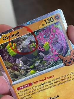 POKEMON OKIDOGI 111/167 RARE COSMOS HOLOFOIL WITH SWIRL TRICK OR TRADE NM CARD - Image 3