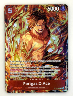 One Piece ST15-005 Portgas.D.Ace Illustration Box Vol.5 Super Rare Promo Card - Image 1