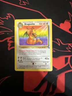 Pokemon TCG Dragonite Fossil Card 19/62 Unlimited Non-Holo Rare - Image 1
