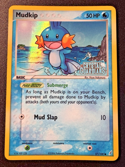 Mudkip 57/100 EX Crystal Guardians Pokemon Card Reverse Holo Foil Rare LP - Image 1
