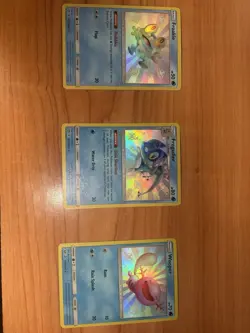 Pokemon 3 card shiny lot Froakie Frogadier Wooper sv94 fates - Image 1