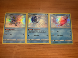 Pokemon 3 card shiny lot Froakie Frogadier Wooper sv94 fates - Image 2