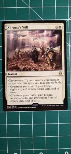 Akroma's Will Commander Legends Magic the Gathering Card - Image 1