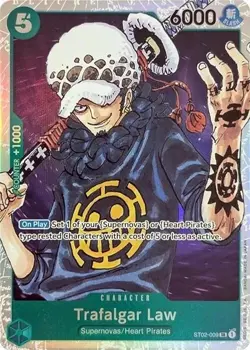 Trafalgar Law ST02-009 SR English - Heart Pirates / Supernovas Character Card - Image 1