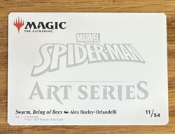 MTG Marvel Spider-Man Art Card, Swarm, Being of Bees 11/54 - Image 2