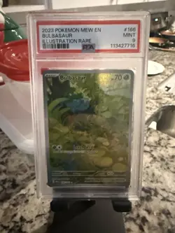 Bulbasaur Scarlet & Violet 151 Illustration Rare English TCG Card 166/165 PSA 9 - Image 5