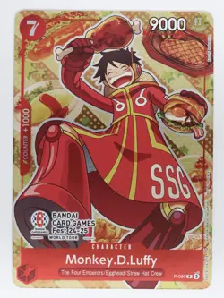 Monkey.D.Luffy P-080 Bandai Card Games Fest 24-25 Promo Near Mint NM - Image 1