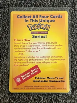 Catch Mew Promo Card - Pokemon the Movie - 1999 Pokemon Wizards of the Coast. - Image 4