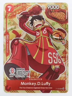 Monkey.D.Luffy P-080 Bandai Card Games Fest 24-25 Promo Near Mint NM - Image 1