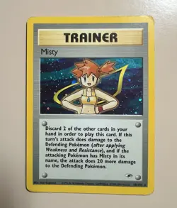 💦 Pokemon TCG Misty Trainer Card Gym Heroes 18/132 Holo Rare! - Image 1