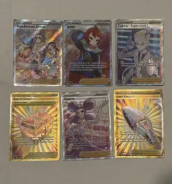 Pokemon Sword & Shield Lost Origins Trainer Fullart(Gold) Lot of 6 Cards NM-Mint - Image 1