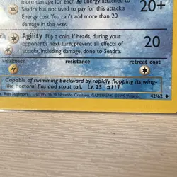 Pokemon TCG Seadra Fossil, 1st Edition Uncommon Card 42/62 - Image 2