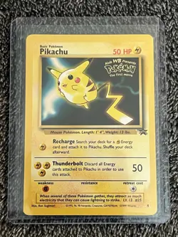 1999 Pokemon PIKACHU Black Star Movie Promo Card 1st Movie WB - Image 5