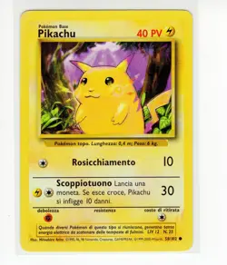 ~ITA~ ITALIAN Pikachu 58 Base Set Pokemon Card (g4) - Image 1
