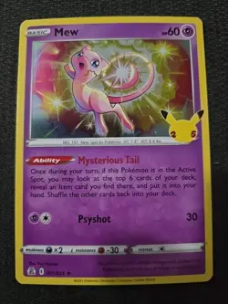 Mew Holo 011/025 Celebrations Pokemon Card 25th Anniversary - 2021 Rare - Image 1