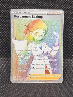 Roseanne's Backup 180/172 Brilliant Stars Rainbow Secret Rare 2022 Pokemon Card - Image 1