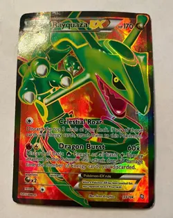 Black outline, Reflection, Pokemon card, Slight damage, Rayquaza-EX - Image 1