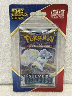Pokemon TCG: Sword & Shield Booster and Silver Tempest w/ 1 Foil Card Hanger NEW - Image 4