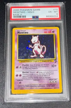 PSA 6 Mewtwo Holographic - OC Error - Base Set 2 - 10/130 - Pokemon Card - Image 1