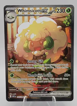 Pokemon TCG Whimsicott EX Scarlet & Violet White Flare Card 165/086 - Image 1