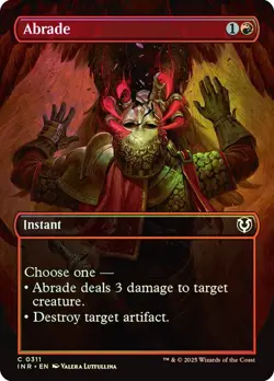 Magic The Gathering MTG ABRADE BORDERLESS FOIL Innistrad Remastered NM Near Mint - Image 1