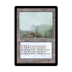 WOTC MtG Ice Age Brushland (R) VG - Image 1