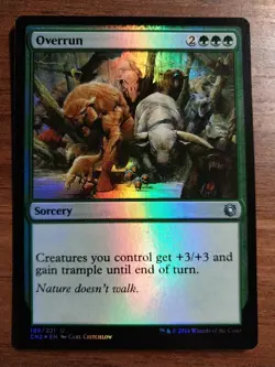 1x Overrun *FOIL* NM - Conspiracy Take the Crown - SPARROW MAGIC - Image 1