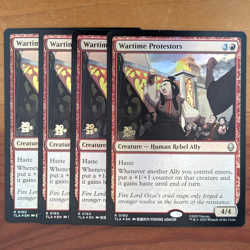 4x Wartime Protestors - Prerelease Foil Promo Playset - Avatar TLA MTG - Image 1