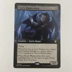 MTG Faerie Bladecrafter (0050) *Non-Foil* Extended Art Wilds Of Eldraine MT/NM - Image 1