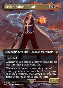 1 x Seifer, Balamb Rival - Foil - Borderless - Commander: Final Fantasy - NM-Min - Image 1