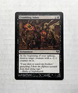 MTG MAGIC THE GATHERING CRUMBLING ASHES MINT SILVER ENCHANTMENT EVENTIDE♨ - Image 1